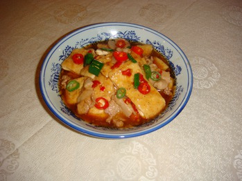 麻辣豆腐炒肉片