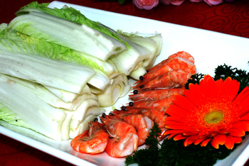 鲜虾炒白菜