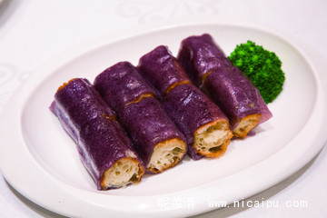 紫薯粉卷油条